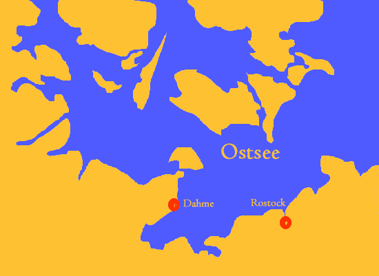 Landkarte Ostseeraum